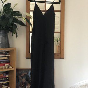 Zara black spaghetti strap maxi dress, size XS